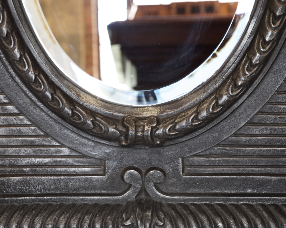 Antique Cast Iron Mirror